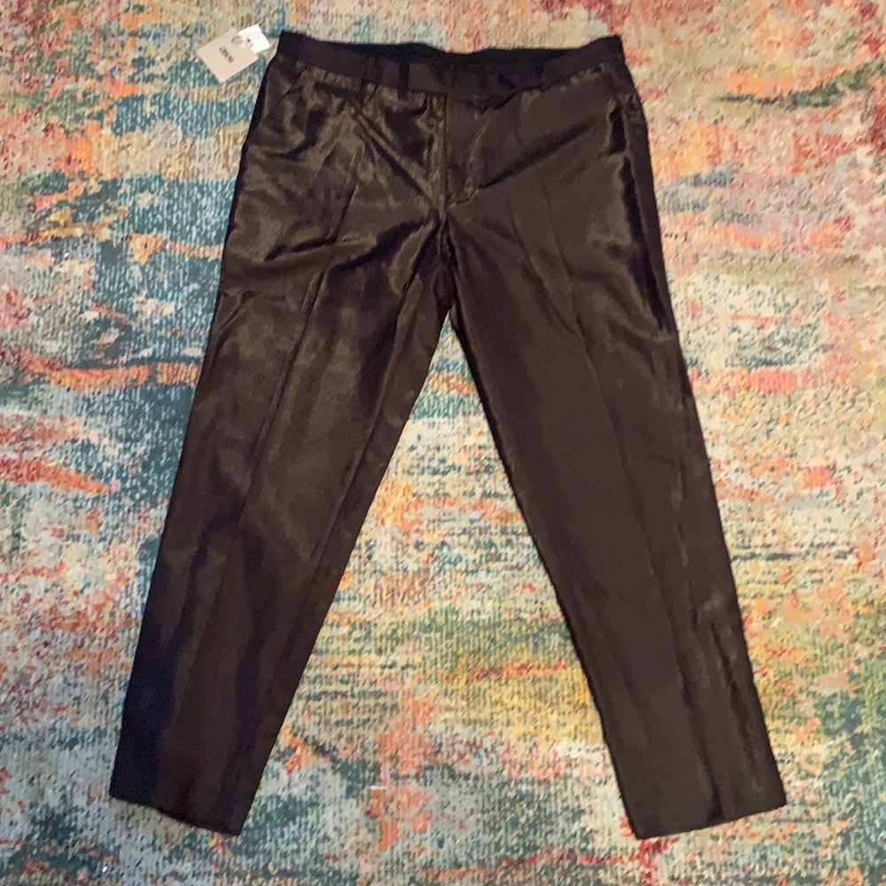 AOS Tuxedo Metallic Cropped Trousers